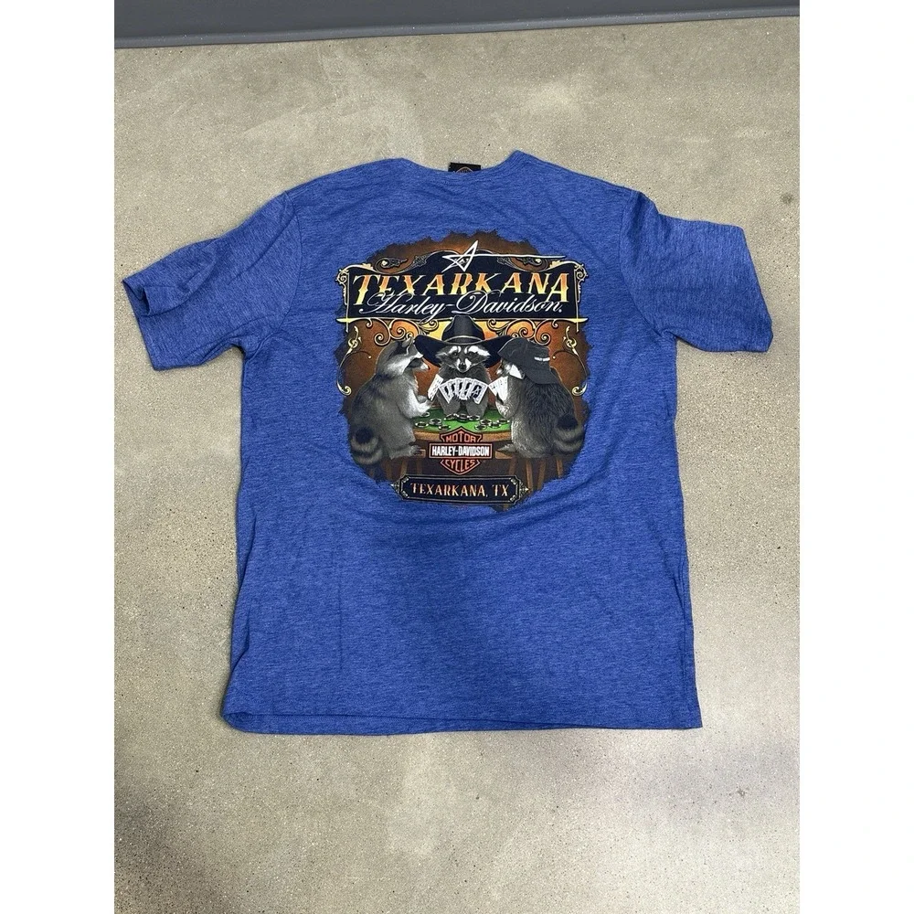 Harley-Davidson Texarkana Texas Blue Short Sleeve Graphic T-shirt Size L - Picture 11 of 16